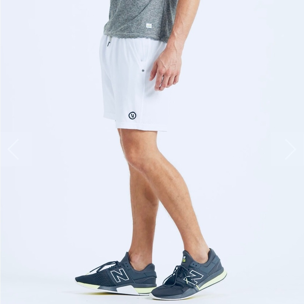 Vuori Banks Men's White Athletic Shorts